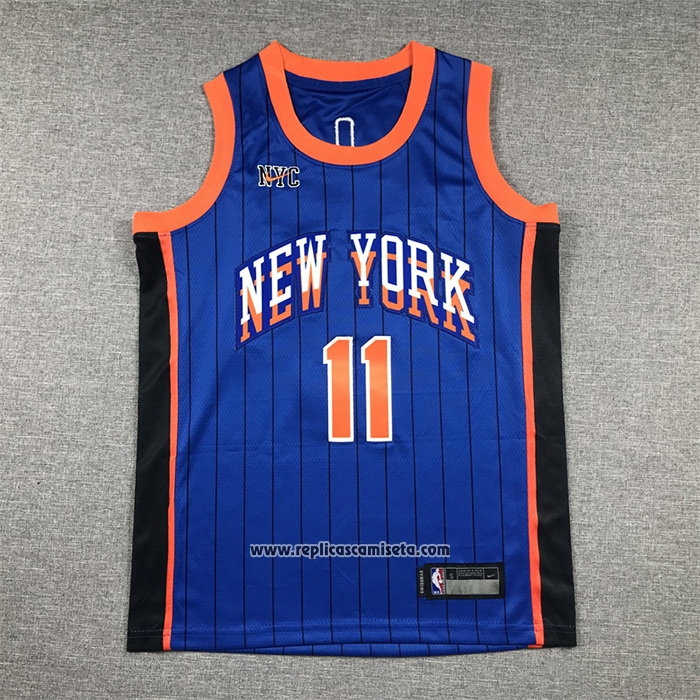 Camiseta Nino New York Knicks Jalen Brunson #11 Ciudad 2023-24 Azul
